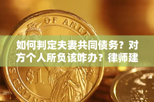 武汉如何判定夫妻共同债务？对方个人所负该咋办？律师建议