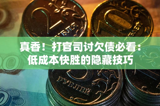 武汉真香！打官司讨欠债必看：低成本快胜的隐藏技巧