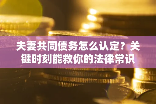 武汉夫妻共同债务怎么认定？关键时刻能救你的法律常识